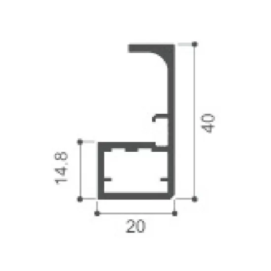 Black Powder Coated Slim Aluminum Profiles for Windows and Doors