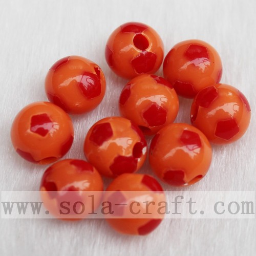 Schöne Fußball Double Color Mixed Loose Beads