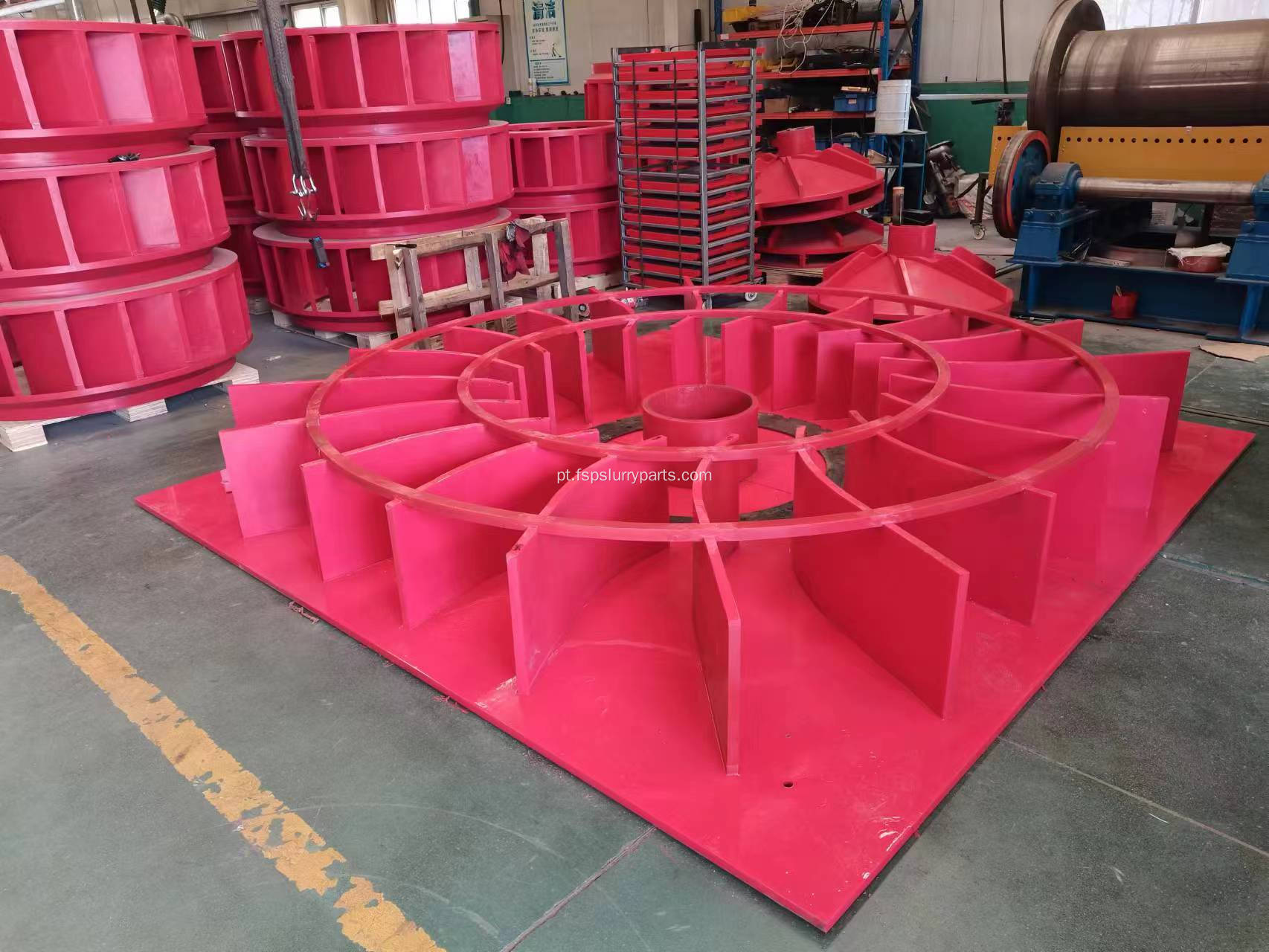 Impulsor e estator PU de célula de flotação de mineração