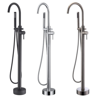 High-End Brass Freestanding Bathroom Shower Tub Taps