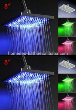 bathroom accessories ABS ceiling mount rainfall led square shower head