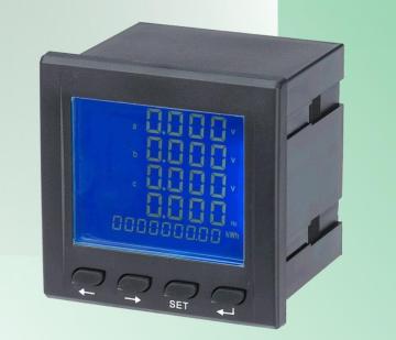 Three-phase ammeter with real-time data monitoring