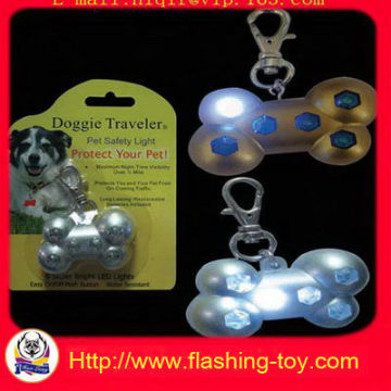6 White Led Micro Flashing Abs Laser Pointer Keychains With Dog Tag Hl-a 1182