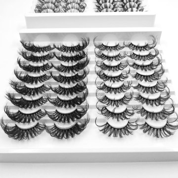 32 Pair/ Pack Fluffy Lashes 25mm 3d Mink Lashes Long Thick Natural False Eyelashes Wholesale Lashes Vendors Makeup Mink Eyelashe