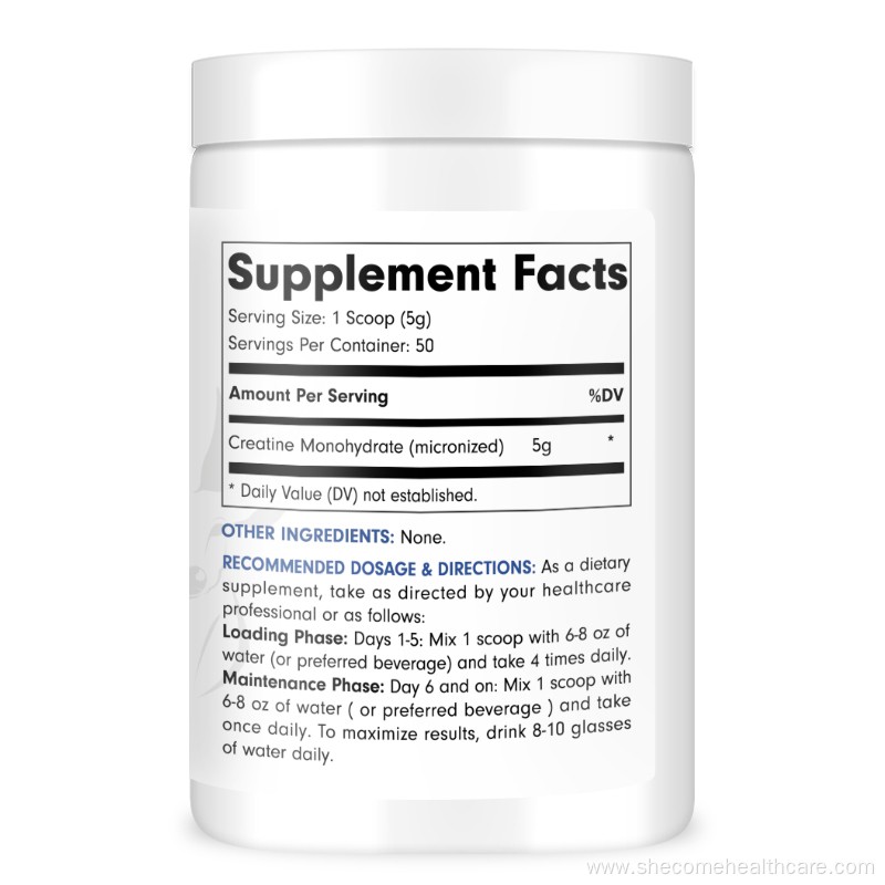 Increased Athletic Performance creatine monohydrate powder