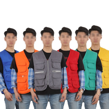 Custom Print Pattern Utility Vest Waistcoat for Fishing with Multi Pockets - Factory Direct Supply