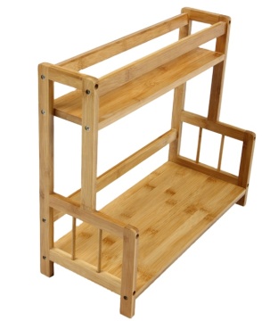 Bamboo Spice Shelf Storage Rack for Kitchen