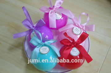 plastic round ball wedding favors candy box christmas gift box