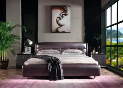 Purple fashion soft bed