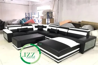 European sofa furniture couch living room furniture leather sofa