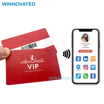 Cloneable Writable UV Custom Print RFID Dual Plastic NFC Business Cards