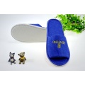 Blue Terry Slipper Open Toe Towel Slipper