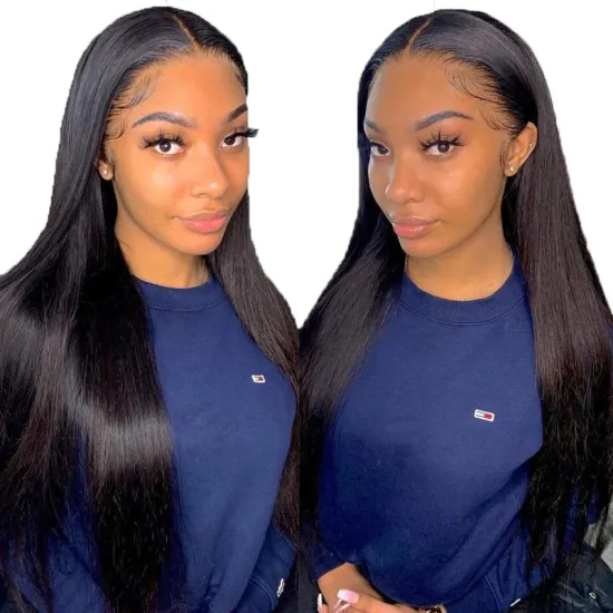 Straight Lace Front Human Hair Wigs 13x4 Frontal Wig for Black Addictive Glueless Peruvian Women 30 40 Inch Swiss Lace 8-40 Inch