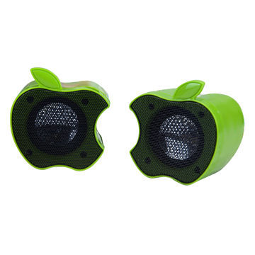 Green Apple Shaped USB Mini Speaker for ComputerNew