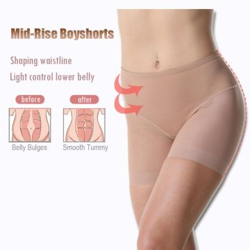 Plus Size Women's Seamless Mid-Waist Butt Lifting Waist Trainer Shaper Pants