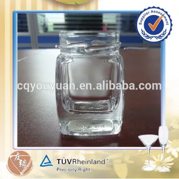 2.8oz lead free square clear glass bottles cosmetic packaging