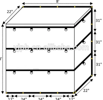 8'*8'*2'Nose Smoke Tarps for Flatbled Truck & Trailer
