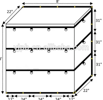 8'*8'*2'Nose Smoke Tarps for Flatbled Truck & Trailer