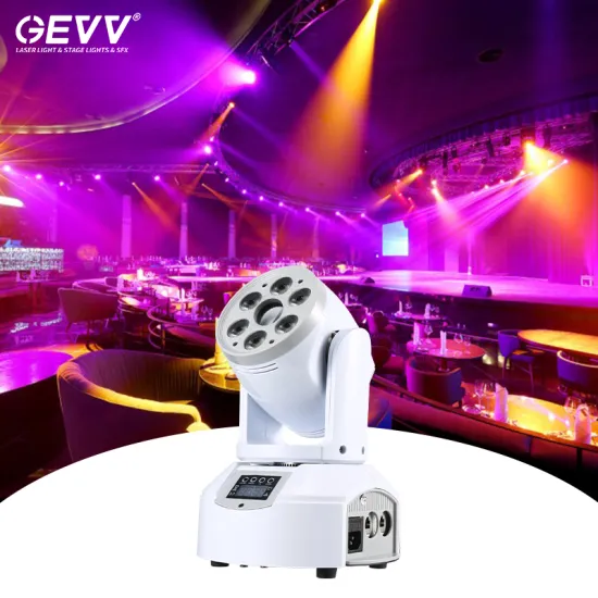 GEVV Mini LED 2in1 Wash and Laser Moving Head Light for DJ Disco Stage