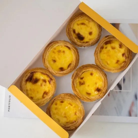 portuguese egg tarts packaging boxes