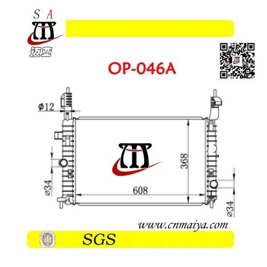 1300254 aluminum car radiator for autoparts
