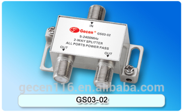 2 way 5-2500mhz satellite splitter gecen 2 way splitter GS03-02