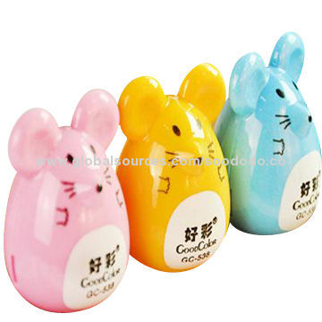 Children's Pencil Sharpener, Good Quality/PVC Material/Sample Free/Gift/Promotion/China Supplier