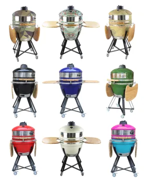 Auplex 21 Inch Ceramic BBQ Kamado Grill Pizza Oven