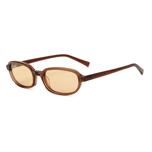 Vintage Oval Acetate Sunglasses with Polarized TAC UV400 Lenses