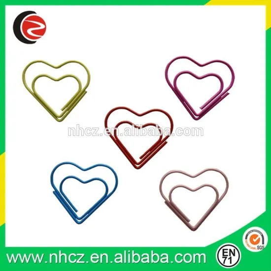 heart shaped paper clips
