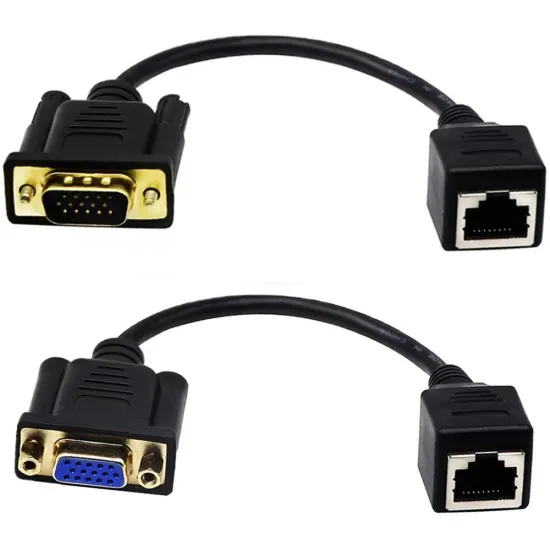 Custom VGA/RJ45 connector high speed date cable