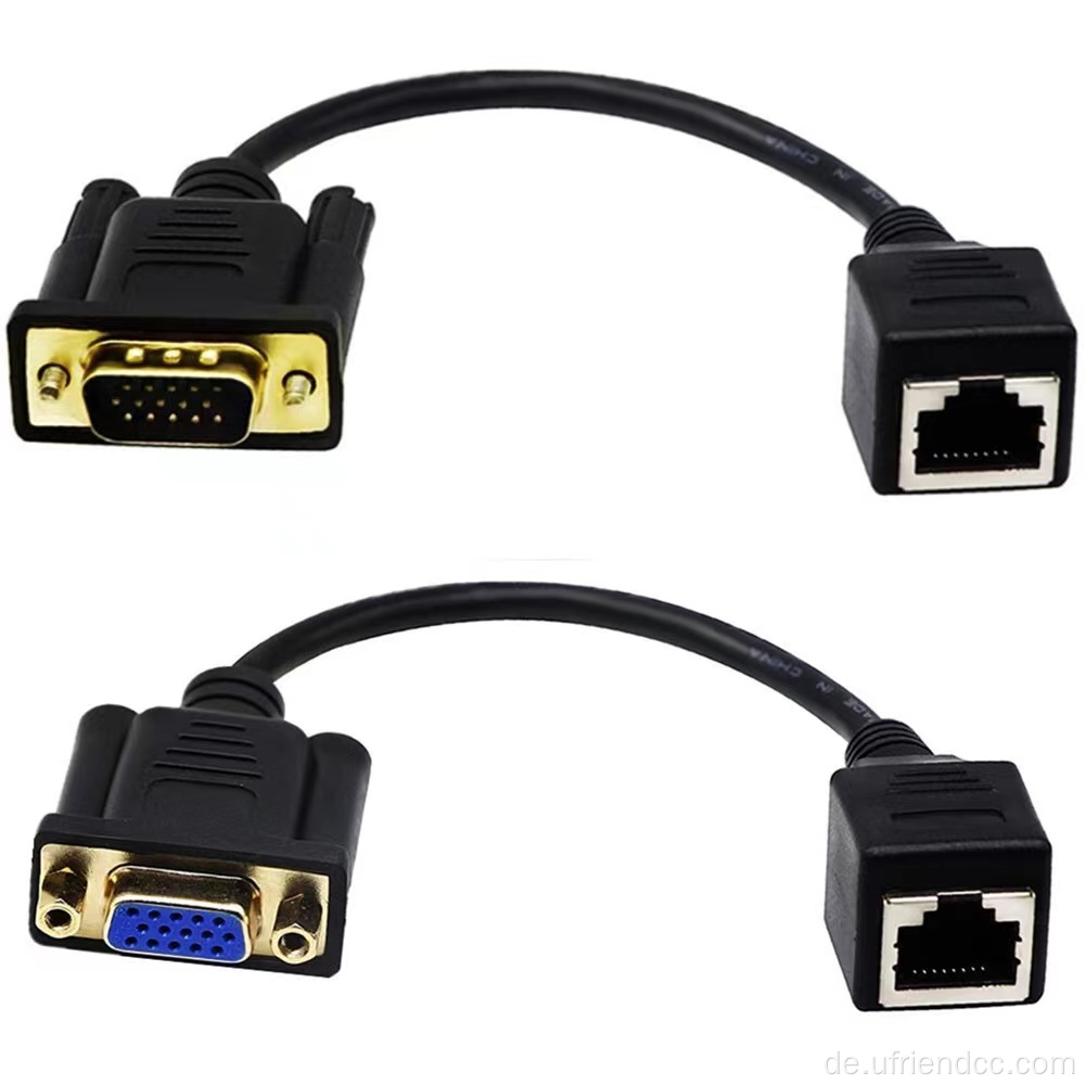 Benutzerdefinierte VGA/RJ45 -Stecker Hochgeschwindigkeitsdatumkabel