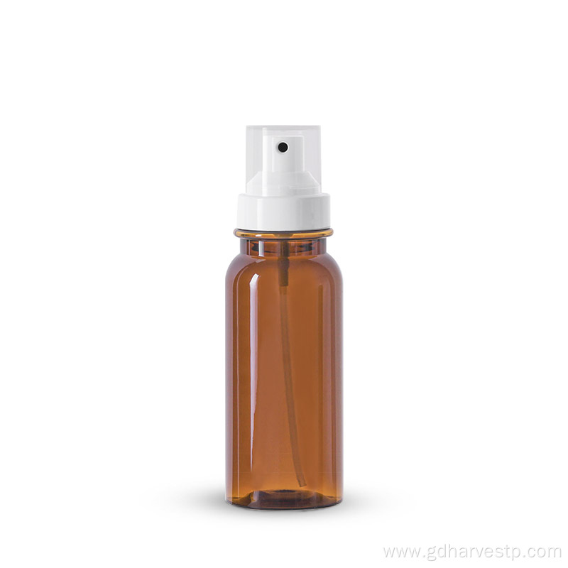 Amber Cosmetic Packing Plastic Sprayer Bottle With Pump