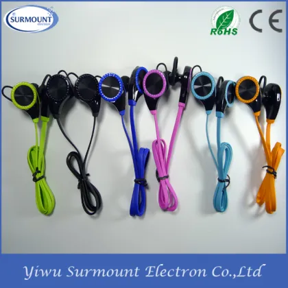 Latest fashion long top design oem bluetooth headset radio earphone
