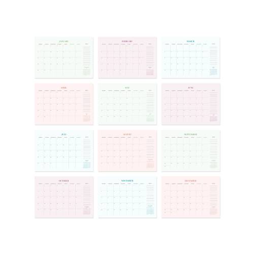 Calendar Planner Minimalist Yearly Monthly Wall Calendar Planner Manufactory