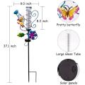 Butterfly Rain Gauges with Solar Lights