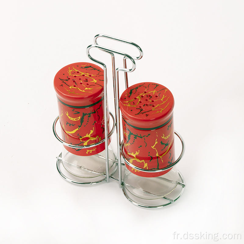 Ensemble de pot d&#39;épices en verre de 150 ml à deux PCS et jeu de bocal personnalisé
