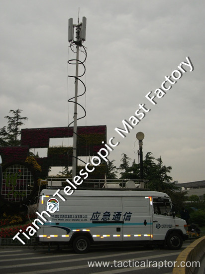 6m vehicle mounted cellular pneumatic tower