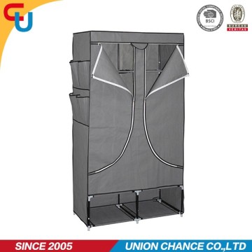 custom design printing nonwoven portable wardrobe with side pockets
