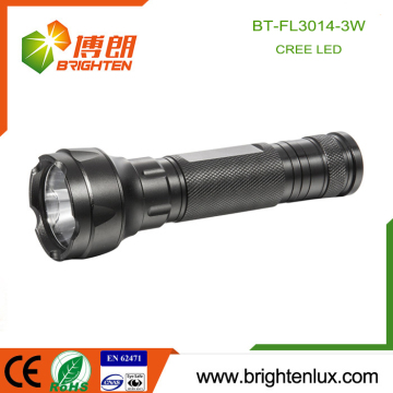 Factory Custom Made 3*AAA Battery Operated Aluminum Long Beam Distance Hand Held Q3/Q5 Cree Bright led Flashlight