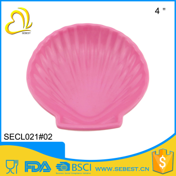 top selling shell shape melamine candy dish reusable plastic plates