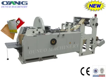 V Bottom Paper Bread Bag / Paper Shopping Bag Making Machine Of Roll Feeding