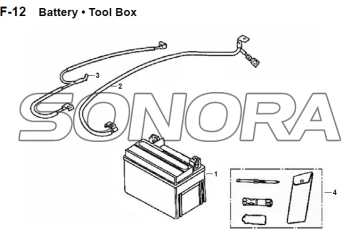 F-12 Battery Tool Box JET 14 XS175T-2 For SYM Spare Part Top Quality