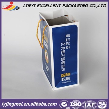 blue color die cut handle bag
