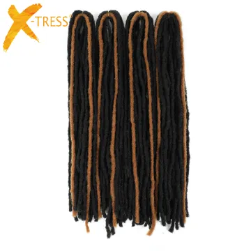 X-TRESS 4 Pcs/Pack Afro Pre Stretched Synthetic Braiding Hair Bundle For Women Daily Heat Resistant Crochet Braid Hair Supplie