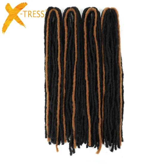 X-TRESS 4 Pcs/Pack Afro Pre Stretched Synthetic Braiding Hair Bundle For Women Daily Heat Resistant Crochet Braid Hair Supplie