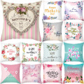 Organic Cotton Cushion Covers 45*45cm Polyester Fiber Floral Lattice Pillowcase Manufactory
