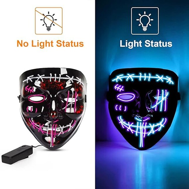 Party Neon Light Up Horror Mask