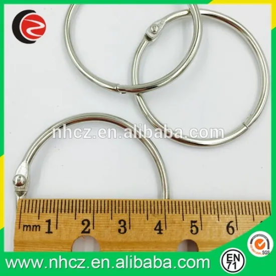 Nickel plating metal Medium 40MM book ring