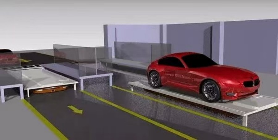Estacionamiento AGV de placa avanzada